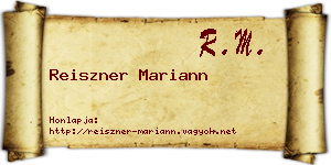 Reiszner Mariann névjegykártya