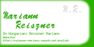 mariann reiszner business card